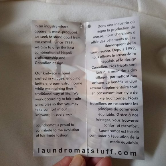 vintage y2k Laundromat wool sweater jacket with hood NWT - Picture 8 of 12